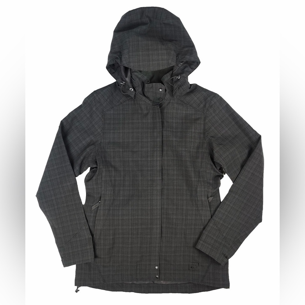 NWOT REI Elements Women's Plaid Rain Jacket